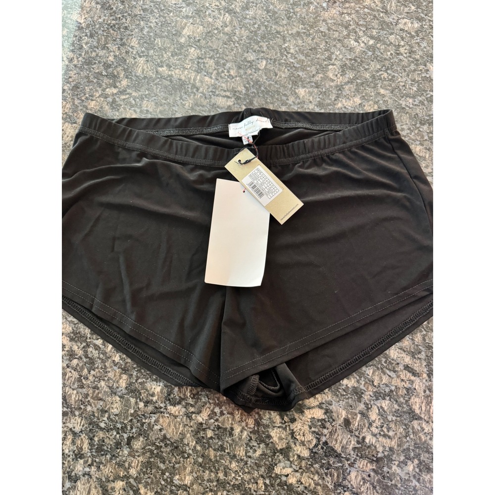 Never Fully Dressed Mono Palma Mesh Shorts Black NFDTR482BK Womens US 14 NEW